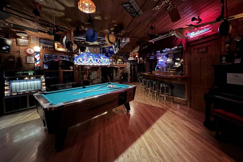 Game Room with Wet Bar and Fireplace